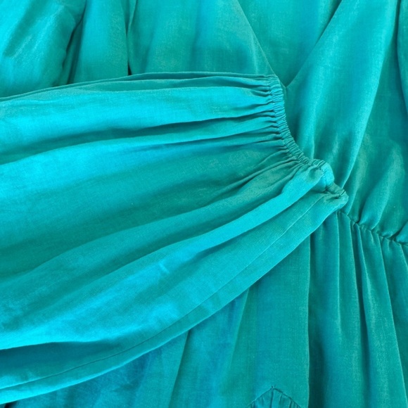 Trina Turk Make Merry Cotton Minidress Empire Waist Balloon Sleeves / medium - Picture 10 of 12